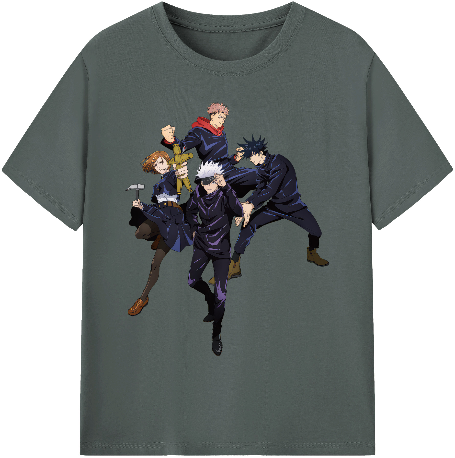（画像用） 呪術廻戦 Jujutsu Kaisen 綿100％ メンズ半袖Tシャツ｜肌触りやわらか＆通気性